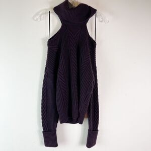 Paige NWT Women's Lorilee Cut Out Turtleneck Sweater Dark Sangria Size XS